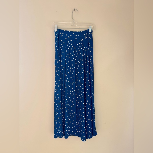 RARE Sezane Nelly Skirt Blue Dotty Size 8 (EU 40) - Picture 3 of 6
